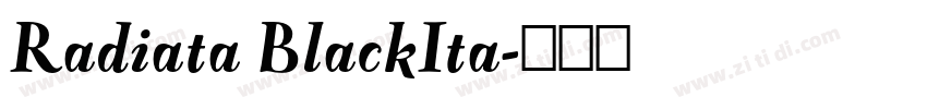 Radiata BlackIta字体转换